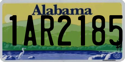AL license plate 1AR2185
