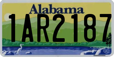 AL license plate 1AR2187
