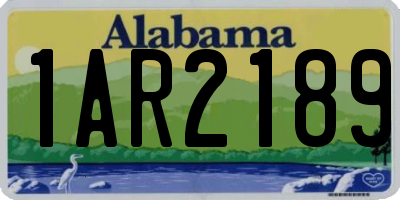 AL license plate 1AR2189