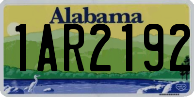 AL license plate 1AR2192