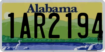 AL license plate 1AR2194