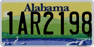 AL license plate 1AR2198