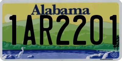 AL license plate 1AR2201