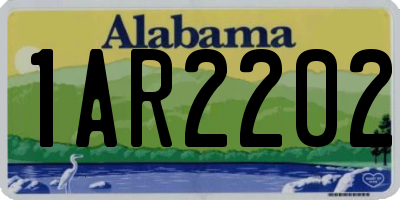 AL license plate 1AR2202