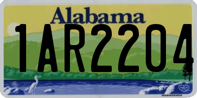 AL license plate 1AR2204