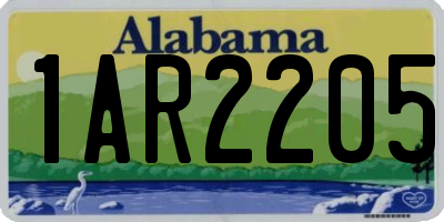 AL license plate 1AR2205