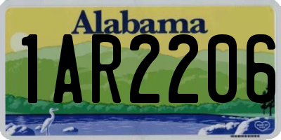 AL license plate 1AR2206