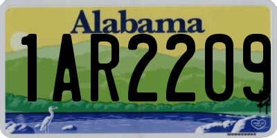 AL license plate 1AR2209