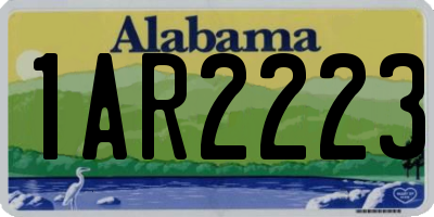 AL license plate 1AR2223