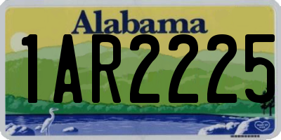 AL license plate 1AR2225