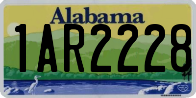 AL license plate 1AR2228