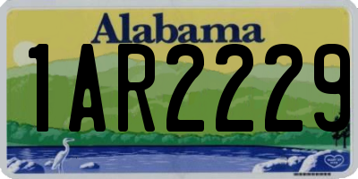 AL license plate 1AR2229
