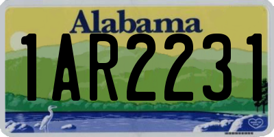 AL license plate 1AR2231