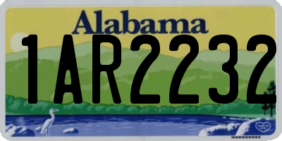 AL license plate 1AR2232