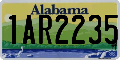 AL license plate 1AR2235