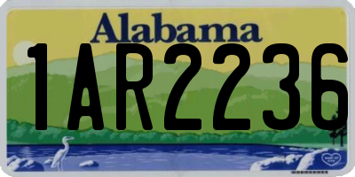 AL license plate 1AR2236