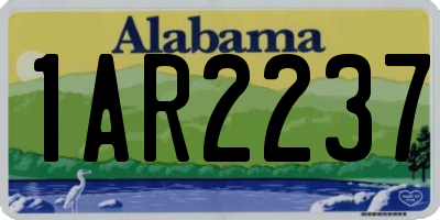 AL license plate 1AR2237