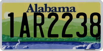 AL license plate 1AR2238
