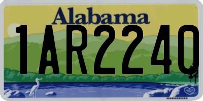 AL license plate 1AR2240