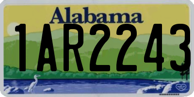 AL license plate 1AR2243