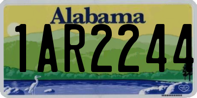 AL license plate 1AR2244