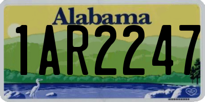 AL license plate 1AR2247