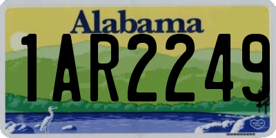 AL license plate 1AR2249