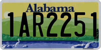 AL license plate 1AR2251