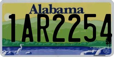 AL license plate 1AR2254