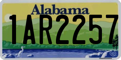 AL license plate 1AR2257