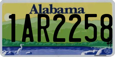 AL license plate 1AR2258