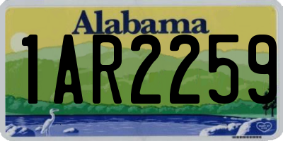 AL license plate 1AR2259