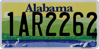 AL license plate 1AR2262