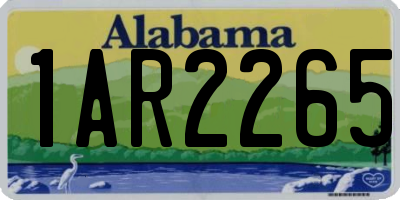 AL license plate 1AR2265