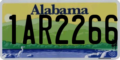 AL license plate 1AR2266