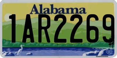 AL license plate 1AR2269