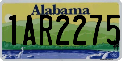 AL license plate 1AR2275