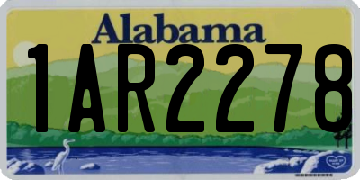 AL license plate 1AR2278