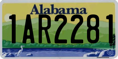 AL license plate 1AR2281