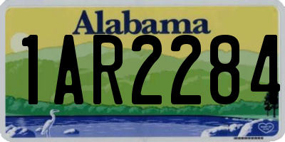 AL license plate 1AR2284