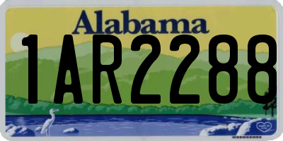 AL license plate 1AR2288