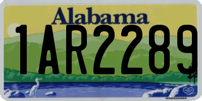 AL license plate 1AR2289