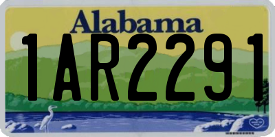 AL license plate 1AR2291