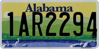 AL license plate 1AR2294