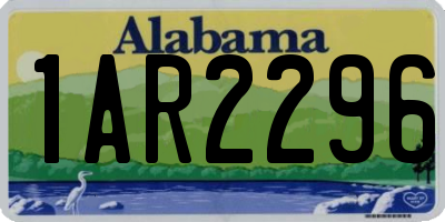 AL license plate 1AR2296
