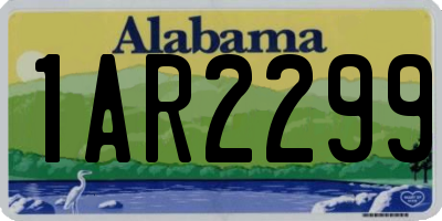 AL license plate 1AR2299