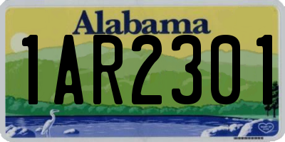 AL license plate 1AR2301