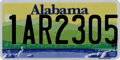 AL license plate 1AR2305
