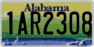 AL license plate 1AR2308
