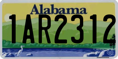 AL license plate 1AR2312